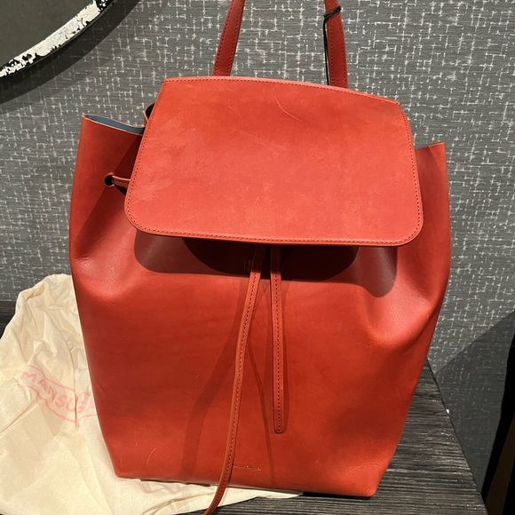 NWT MANSUR GAVRIEL Leather Backpack Brandy Avion main image 7